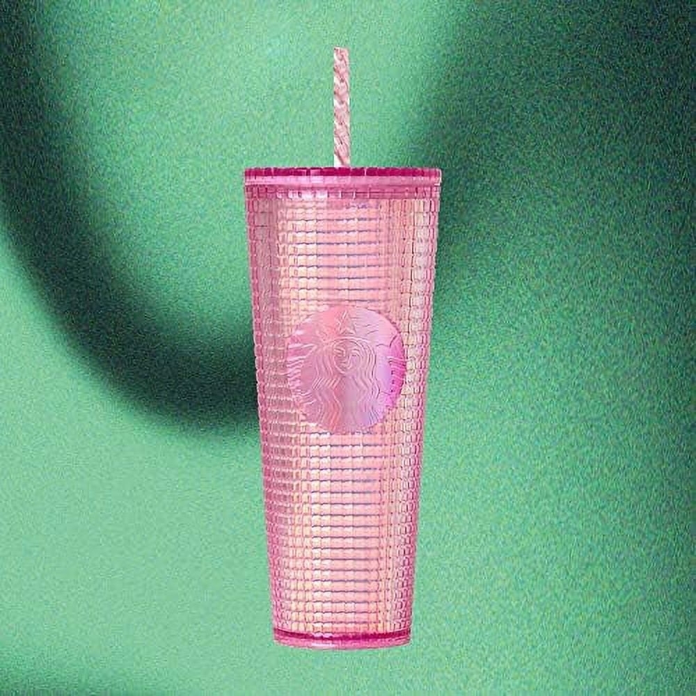 Starbucks Pink Grid Disco Holiday 2020 Cold Cup Tumbler 24oz Christmas